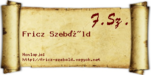 Fricz Szebáld névjegykártya